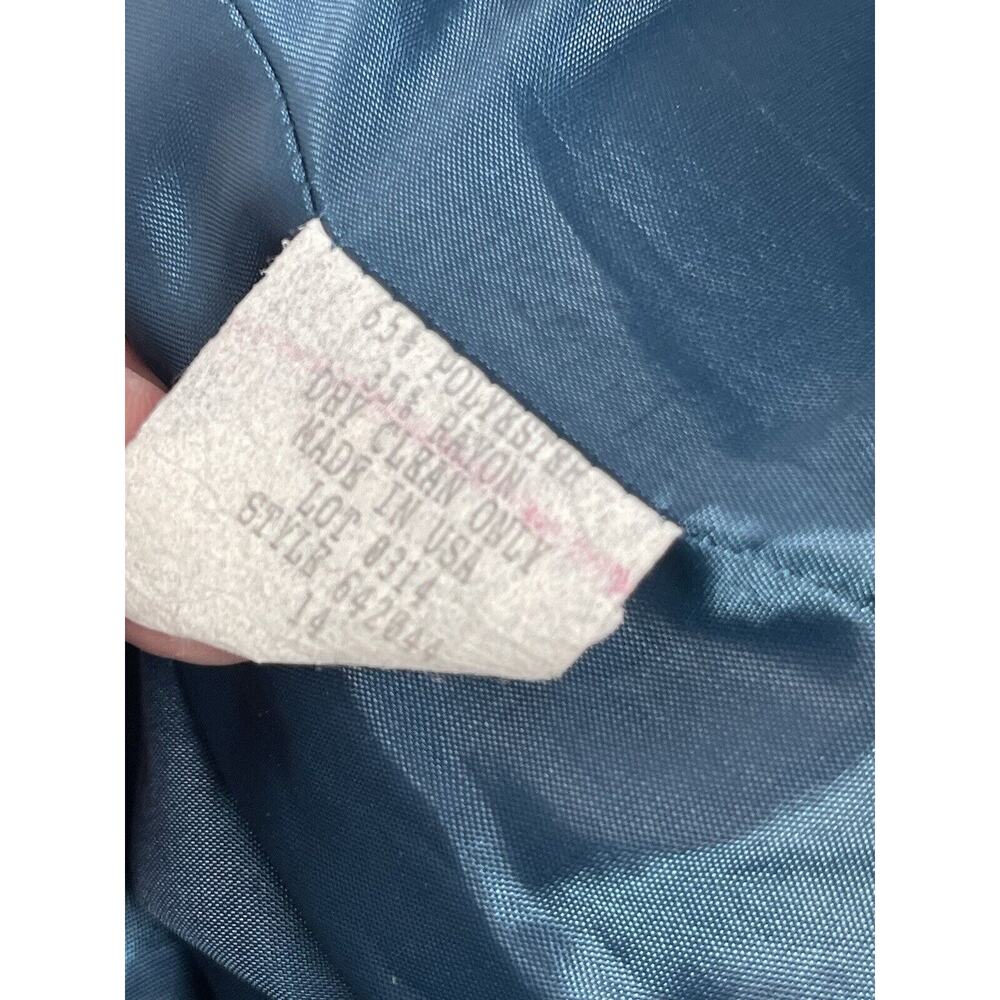 M. J. Carroll women's jacket blazer blue/teal polyester blend - Picture 4 of 4
